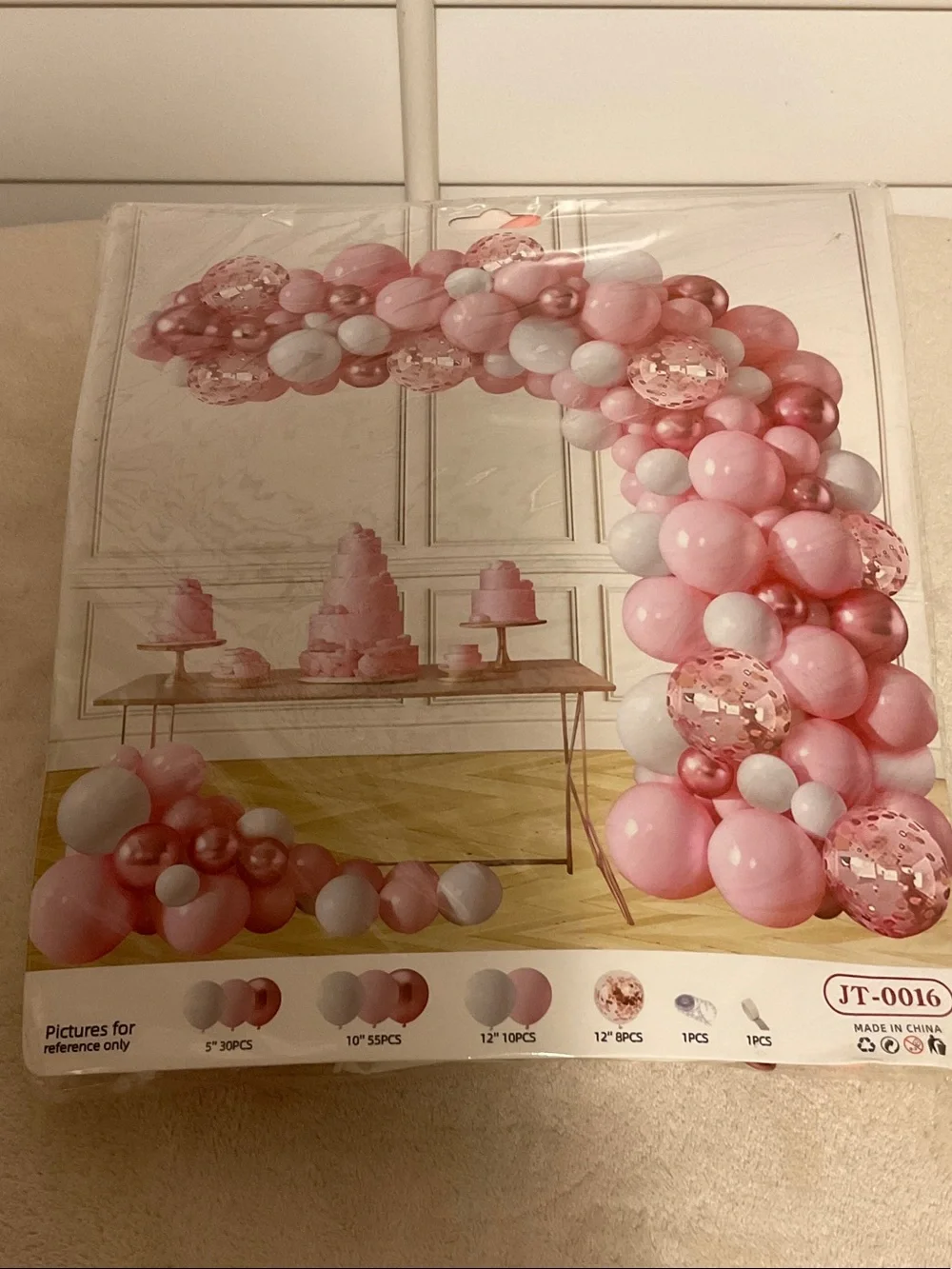 Pink and White Balloon Arch Garland for Party Backdrops